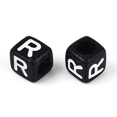 Initial Acrylic Horizontal Hole Beads OACR-ZX006-35R-1