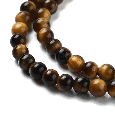 Natural Tiger Eye Beads Strands G-G099-4mm-4-1