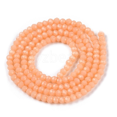 Opaque Solid Color Glass Beads Strands EGLA-T021-02J-1