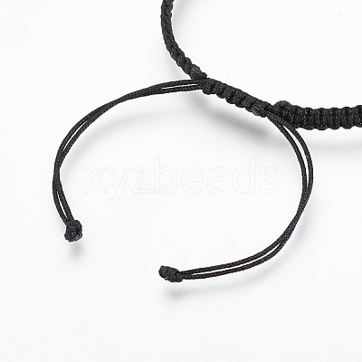 Adjustable Brass Braided Beaded Bracelets BJEW-JB03778-02-1