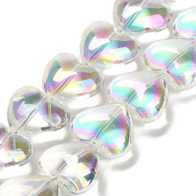 Electroplate Glass Beads Strands X-EGLA-B008-01A-HR01-1