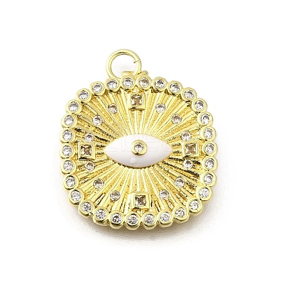 Brass Micro Pave Cubic Zirconia Pendants KK-U072-40B-G-1