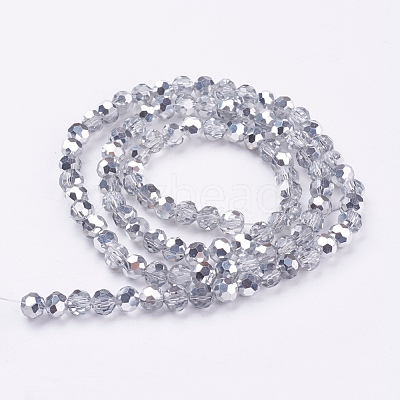 1 Strand Electroplate Glass Beads Strands X-EGLA-J042-6mm-H02-1