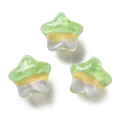 Gradient Color Transparent Hand-drawed Acrylic Beads TACR-P012-01B-11-1