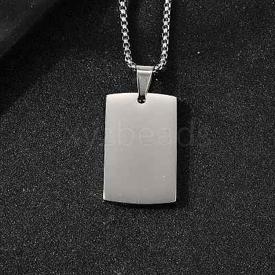 304 Stainless Steel Blank Pendant Necklaces NJEW-P329-04C-P-1
