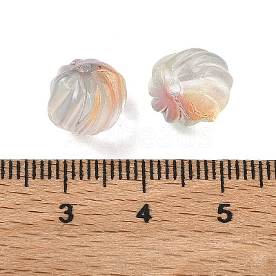 Two-tone Transparent Glass Beads GLAA-H041-02-1