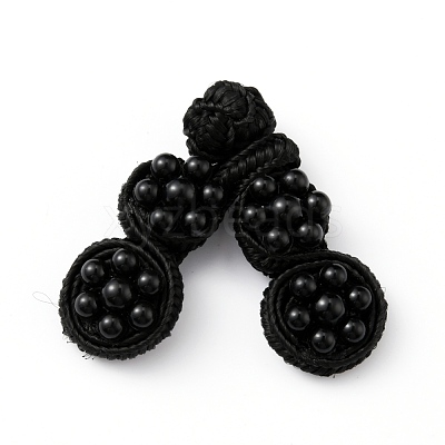 Handmade Chinese Frogs Knots Buttons Sets AJEW-WH0258-261B-1