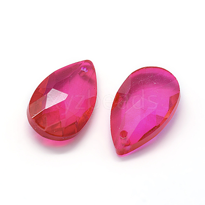 Faceted Glass Pendants X-GLAA-F069-L-A19-1