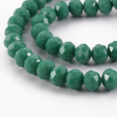 Opaque Solid Color Glass Beads Strands X-EGLA-A034-P8mm-D19-1