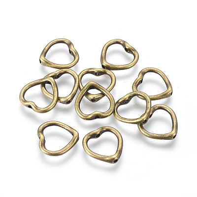 Tibetan Style Heart Bead Frames MLF11198Y-NF-1