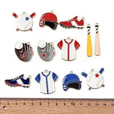 Baseball Alloy Enamel Pendants AL-CBA4F61-01G-1