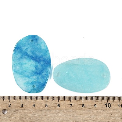 Natural White Jade Connector Charms G-C140-09A-1
