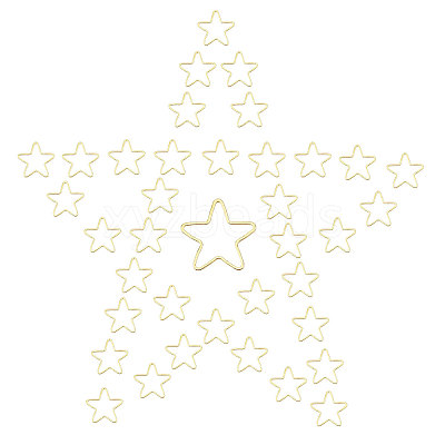 150Pcs Star Brass Linking Rings KK-CN0001-03-1