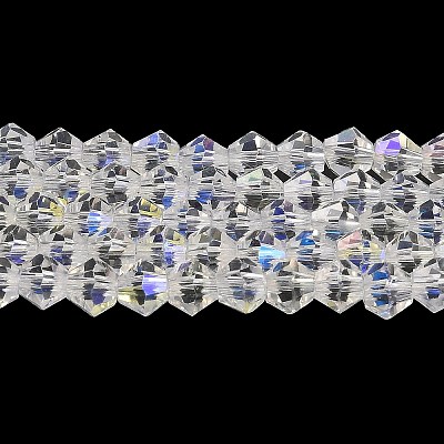 Transparent Electroplate Glass Beads Strands EGLA-A039-T3mm-L13-1