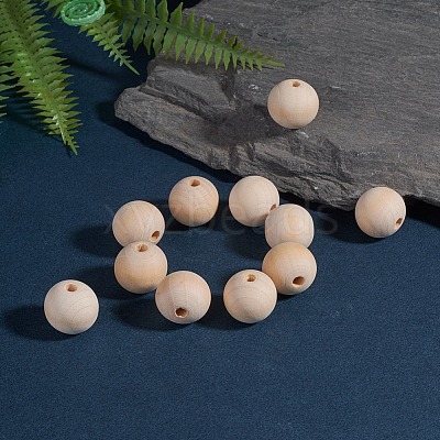 Unfinished Wood Beads X-WOOD-S651-20mm-LF-1