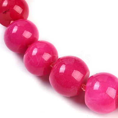 Dyed Natural Rhodonite Rondelle Graduated Beaded Necklaces for Women Men NJEW-K388-02B-1