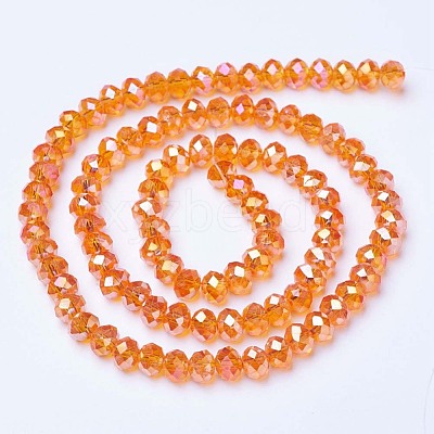 Electroplate Glass Beads Strands EGLA-A034-T6mm-B16-1