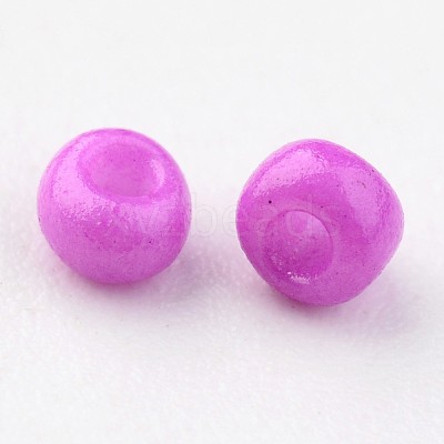 8/0 3mm Baking Paint Glass Seed Beads Loose Spacer Beads X-SEED-S002-K21-1