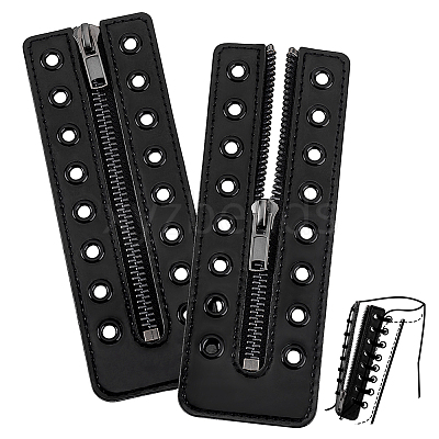2Pcs PU Zipper Accessories FIND-PH0028-27B-1