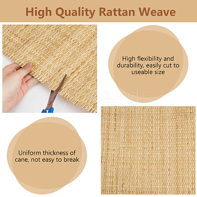 1 Roll Natural Rattan Placemats AJEW-BC0007-32-1