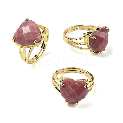 Brass Cuff Open Rings RJEW-D347-01G-1