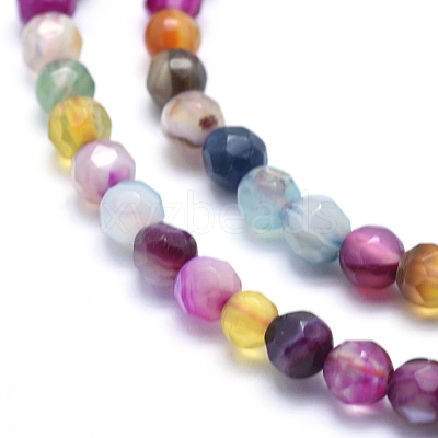 Natural Striped Agate/Banded Agate Beads G-J371-06-6mm-1