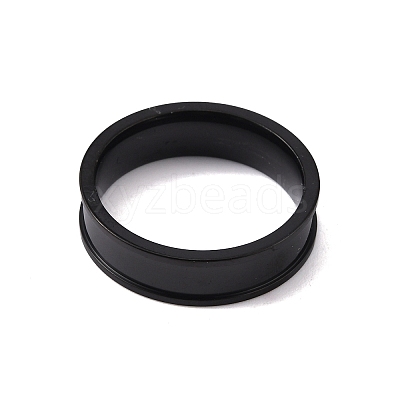 201 Stainless Steel Grooved Finger Ring Settings LS-STAS-WH0027-27D-EB-1