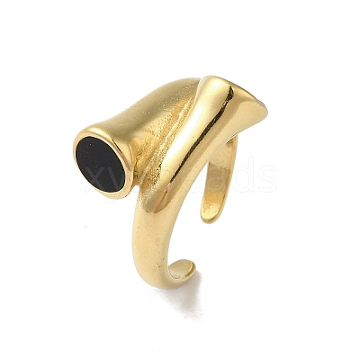 Shell Open Cuff Ring for Women RJEW-C091-03G-02-1