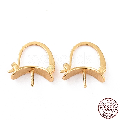 925 Sterling Silver Hoop Earring Findings STER-D035-25G-1