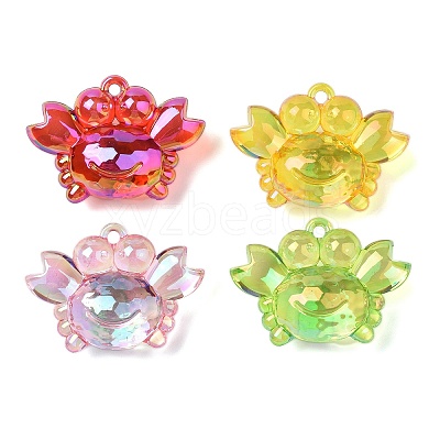 Electroplate Transparent UV Plating Acrylic Pendants OACR-I014-34-1