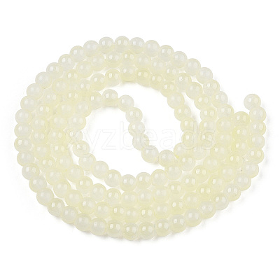 Baking Paint Imitation Jade Glass Round Bead Strands X1-DGLA-N003-10mm-02-1