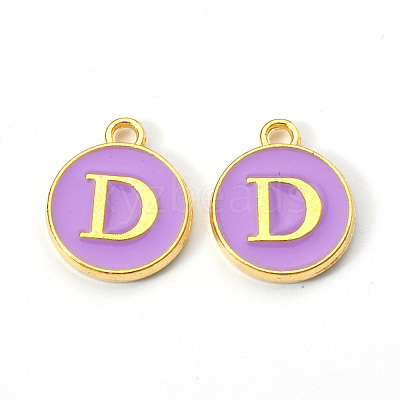 Golden Plated Alloy Enamel Charms ENAM-S118-10D-1