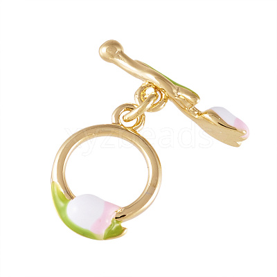 Brass Enamel Toggle Clasps X1-KK-N231-282-1