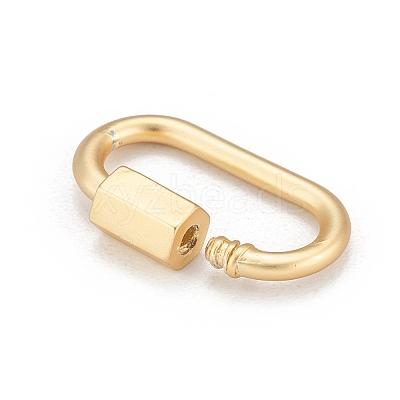Brass Screw Carabiner Lock Charms X-ZIRC-G160-11G-1