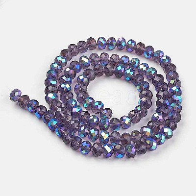 Electroplate Glass Beads Strands EGLA-A044-T8mm-L15-1