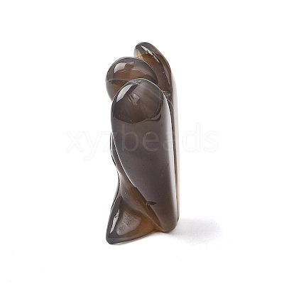 Natural Grey Agate Angel Figurine DJEW-N006-01A-25-1