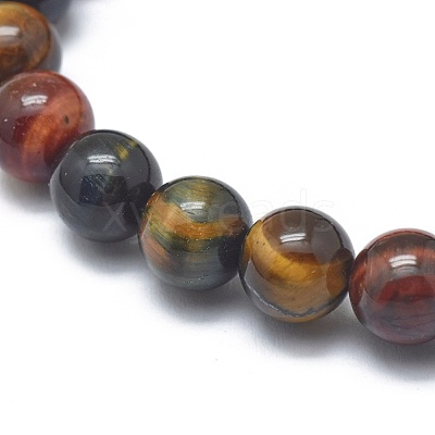 Natural Tiger Eye Bead Stretch Bracelets BJEW-K212-C-005-1