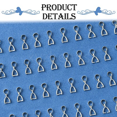 50Pcs Brass Ice Pick Pinch Bails IFIN-FS0001-47B-1