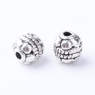 Tibetan Style Alloy Spacer Beads X-TIBE-Q063-43AS-RS-1