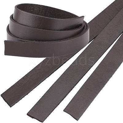 3Pcs Flat Leather Jewelry Cord WL-GF0001-16B-01-1