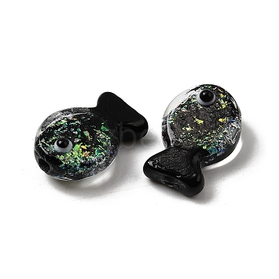 Handmade Foil Lampwork Fish Beads FOIL-Z001-01B-1