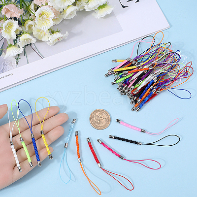 66Pcs 11 Colors Polyester Cord Mobile Straps FIND-GF0006-43-1