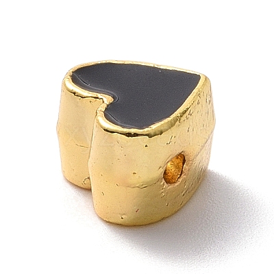 Eco-friendly Rack Plating Brass Enamel Beads KK-F843-30G-02-1