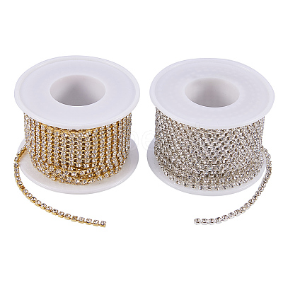 Brass Rhinestone Strass Chains CHC-BC0001-05-1