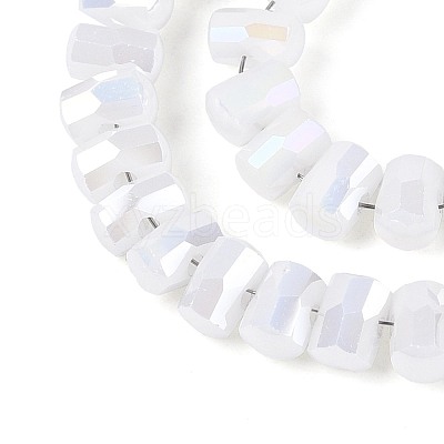 Electroplate Opaque Glass Beads Strands EGLA-N022-09A-C05-1