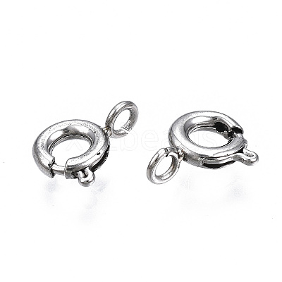 Tarnish Resistant 304 Stainless Steel Spring Ring Clasps X-STAS-S117-016A-1