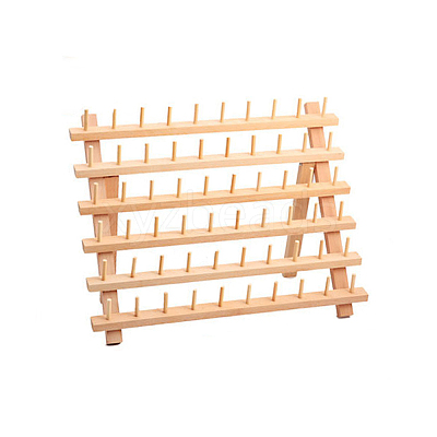 60 Spools Solid Wood Sewing Embroidery Thread Stand PURS-PW0003-153B-1