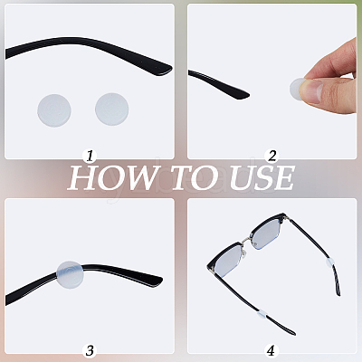 48Pcs Silicone Eyeglasses Ear Grip FIND-CN0002-47B-1