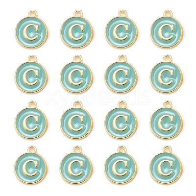 Golden Plated Alloy Enamel Charms ENAM-S118-05C-1