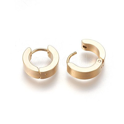 304 Stainless Steel Huggie Hoop Earrings EJEW-O087-09A-1